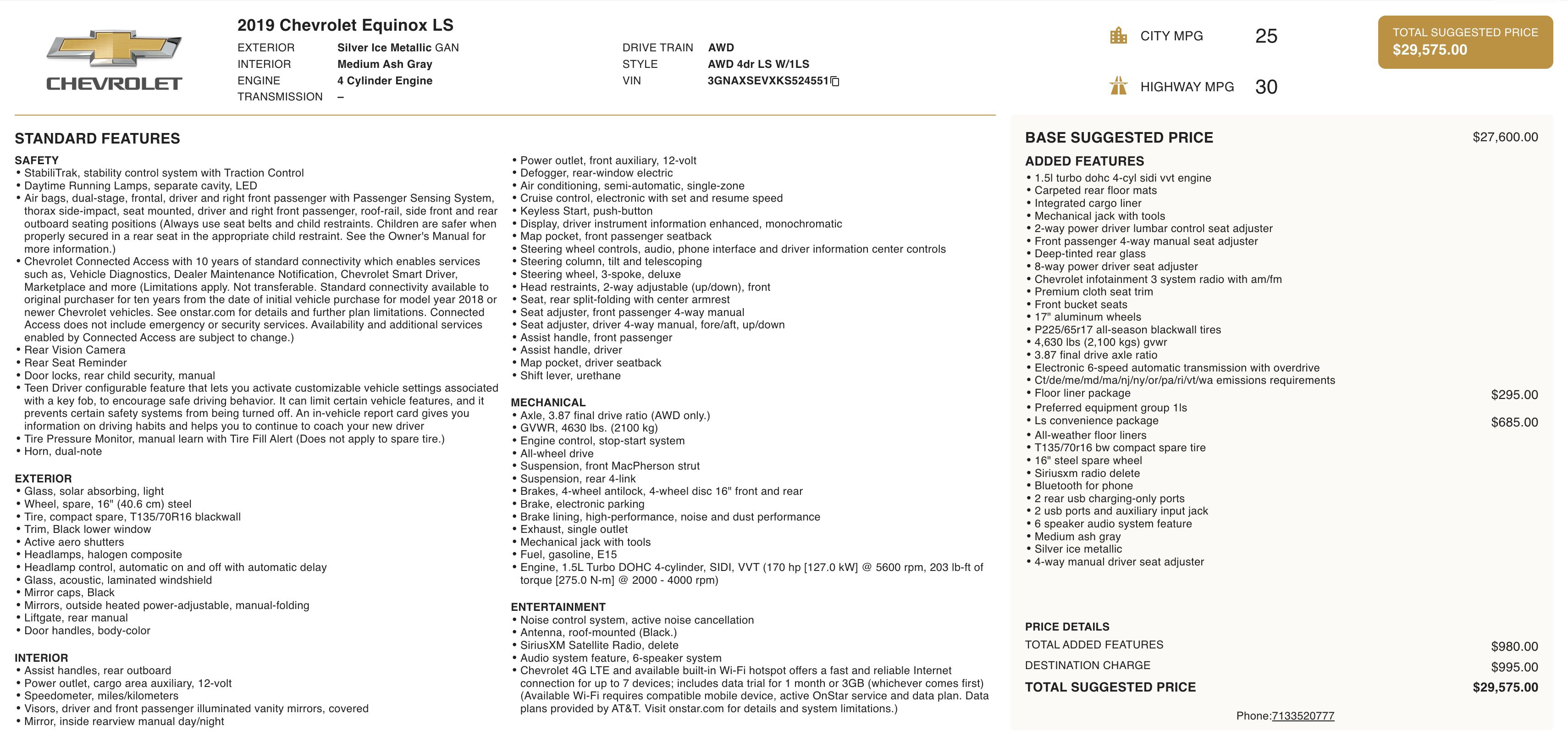 Used 2019 Chevrolet Equinox LS w/ LS Convenience Package image 4