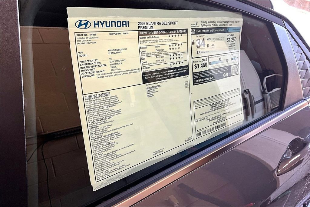 New 2026 Hyundai Elantra SEL Sport Premium FWD image 15