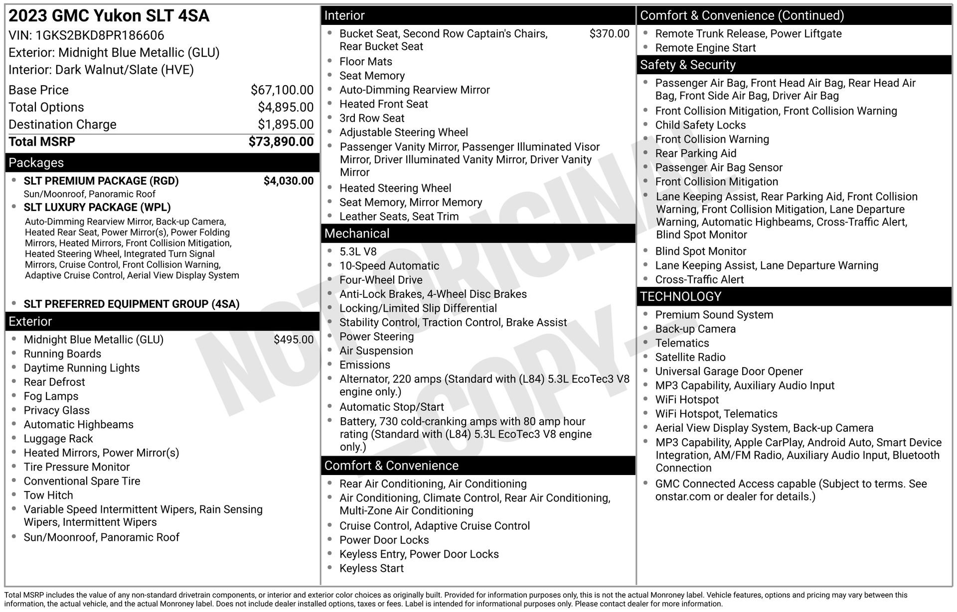 Used 2023 GMC Yukon SLT w/ SLT Premium Package image 1