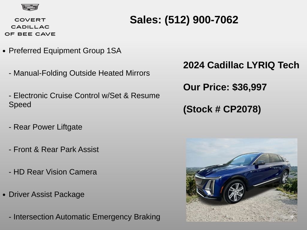Used 2024 Cadillac Lyriq Tech w/ Driver Assist Package image 6