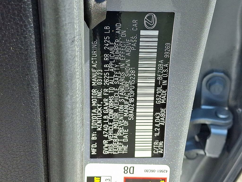 Certified 2023 Lexus ES 350 w/ Premium Package FWD image 10