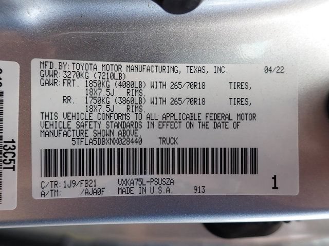 Used 2022 Toyota Tundra SR5 AWD/4WD image 14