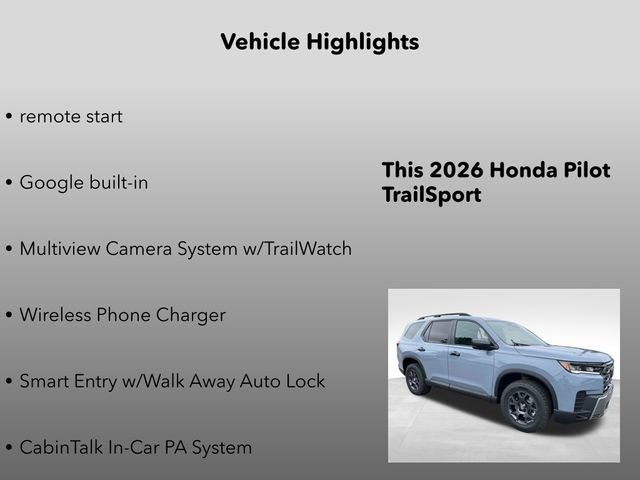 New 2026 Honda Pilot TrailSport image 20