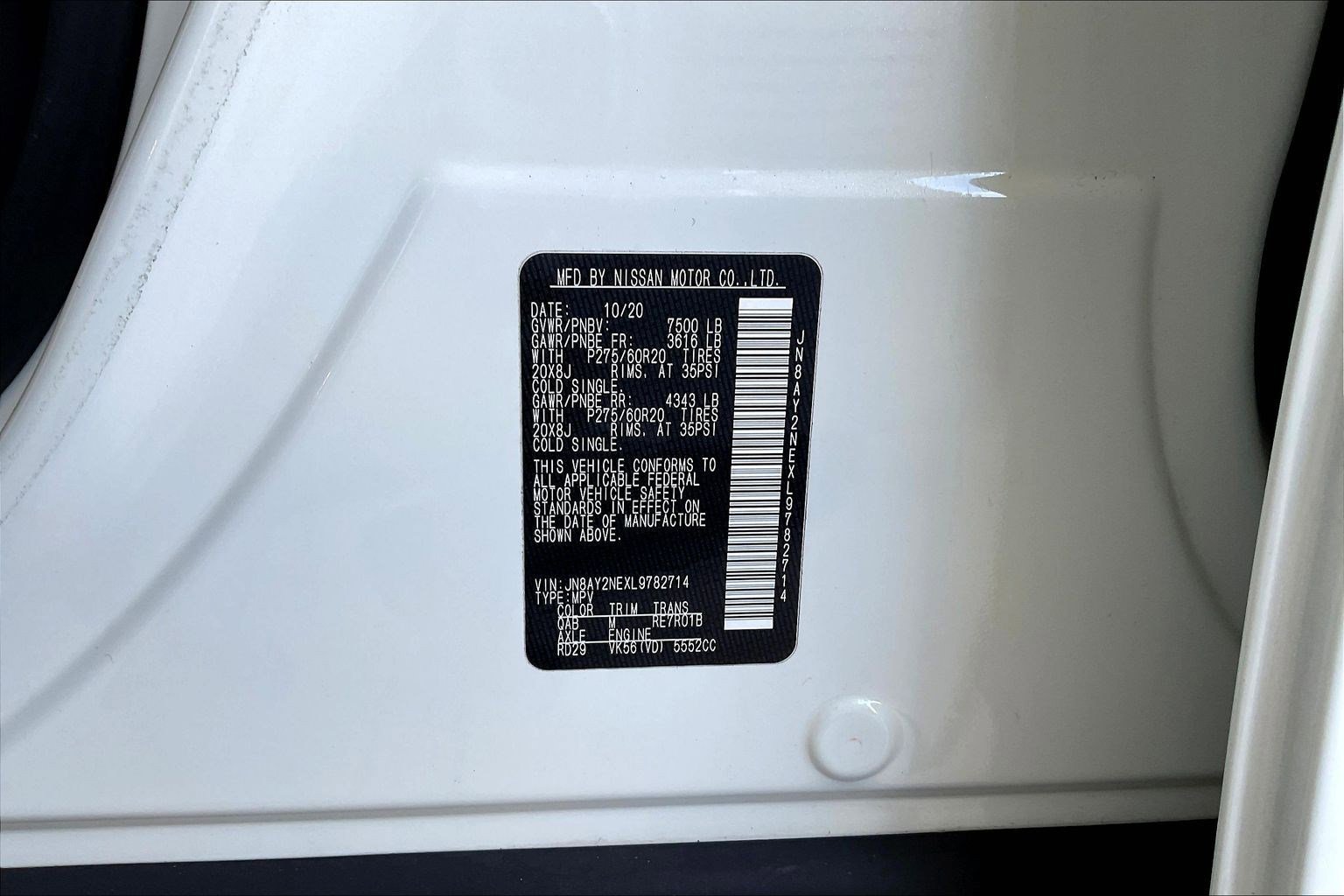 Used 2020 Nissan Armada Platinum w/ Captain's Chairs Package AWD/4WD image 19