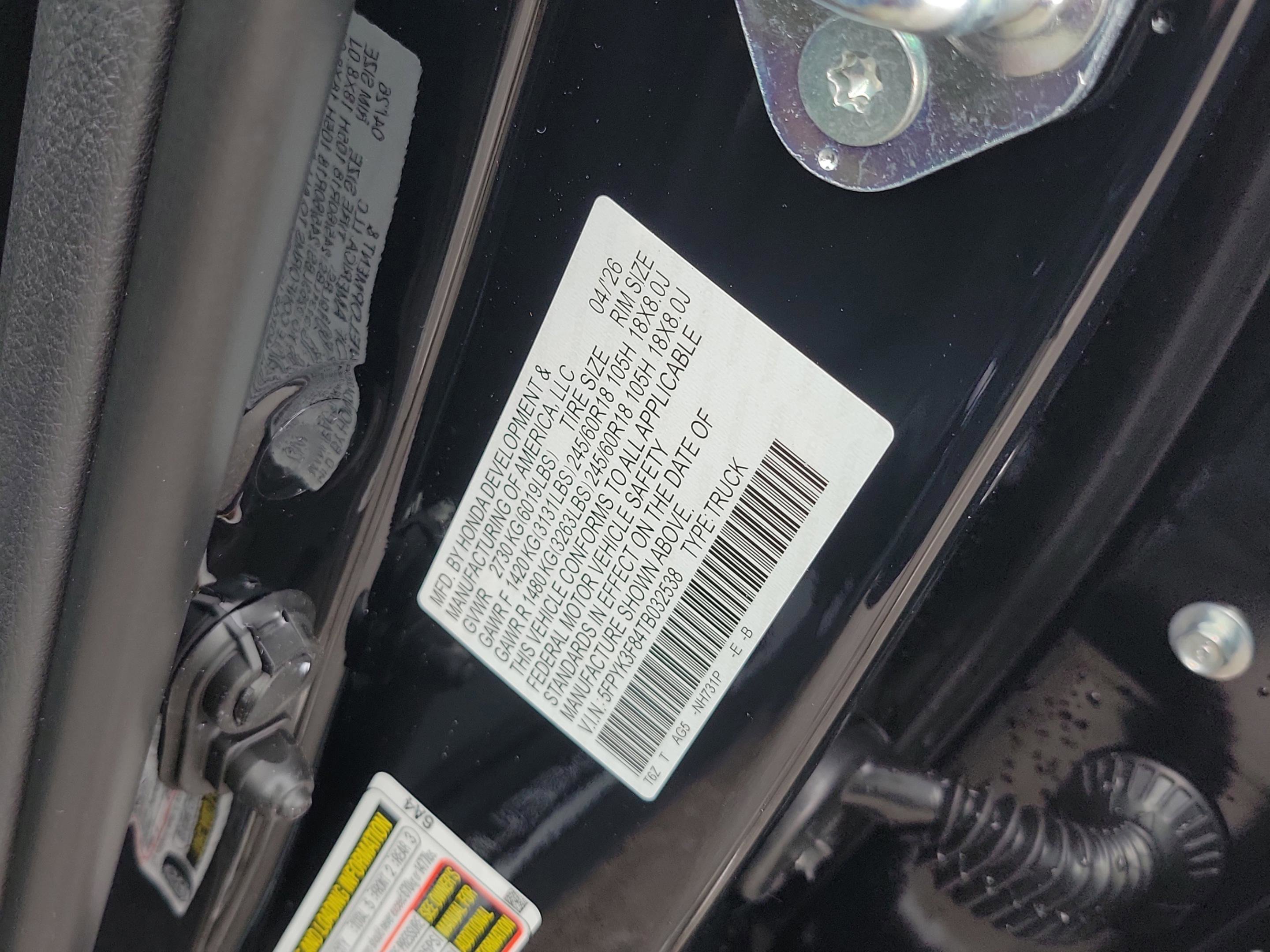 New 2026 Honda Ridgeline Black Edition image 32