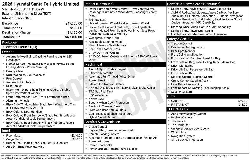 New 2026 Hyundai Santa Fe Limited image 3