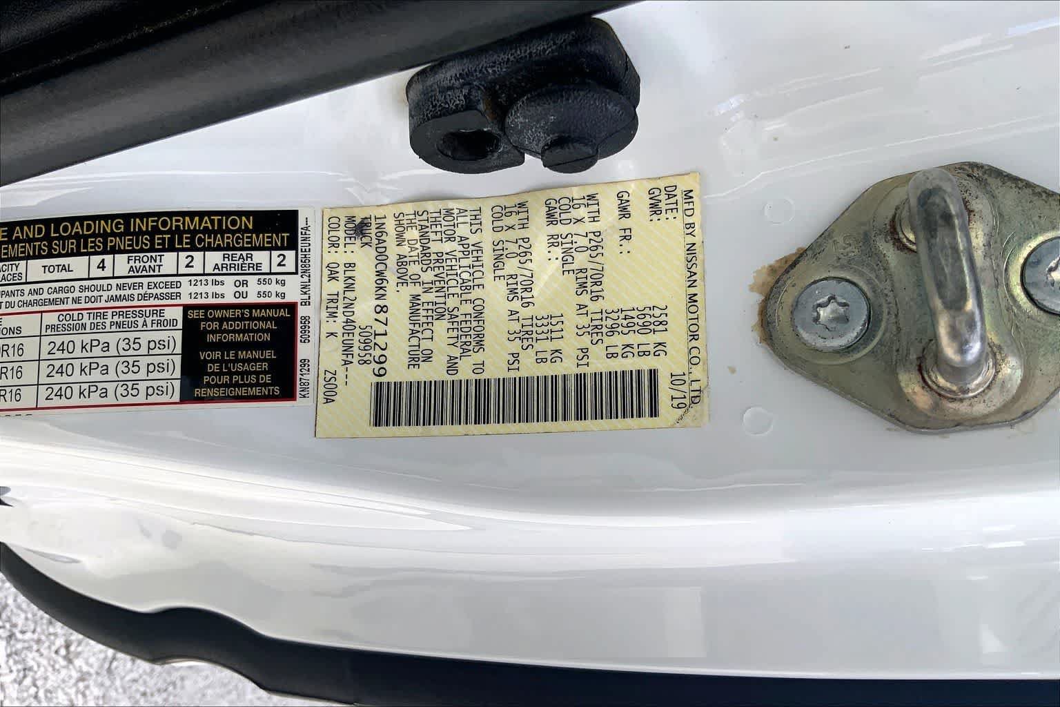 Used 2019 Nissan Frontier SV w/ Value Truck Package AWD/4WD image 19