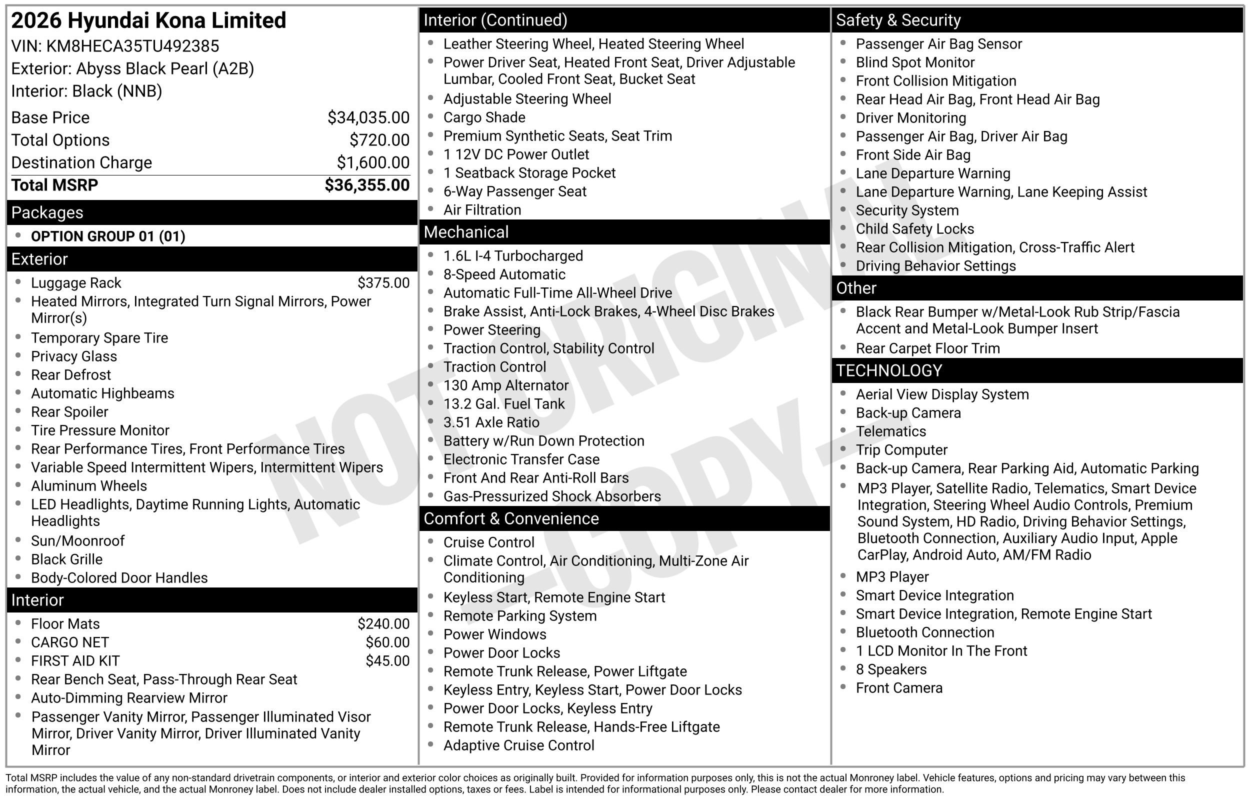 New 2026 Hyundai Kona Limited AWD/4WD image 3