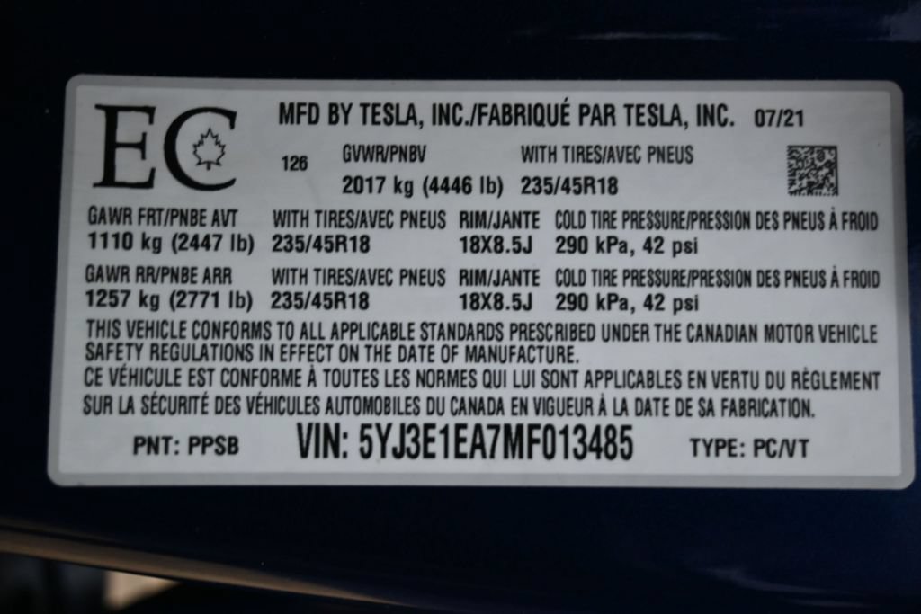 Used 2021 Tesla Model 3 Standard Range Plus RWD image 3