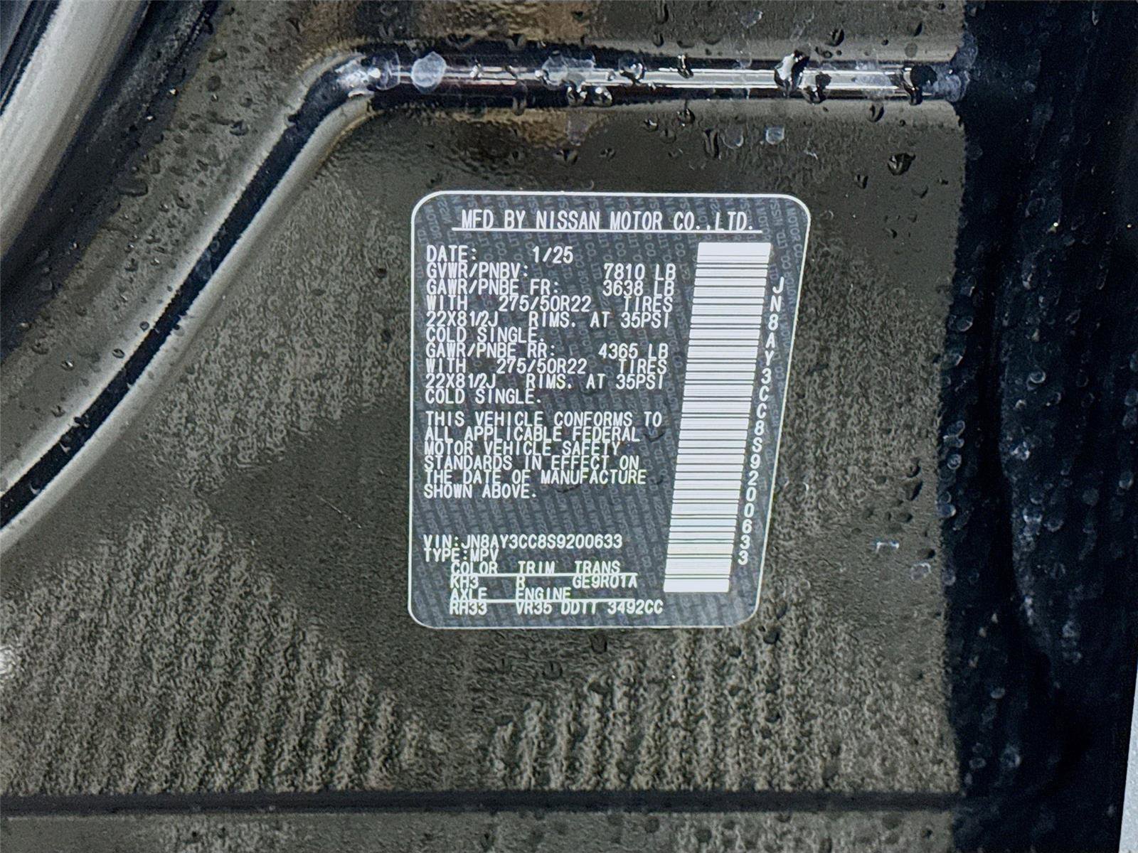 Used 2025 Nissan Armada Platinum Reserve w/ Convenience Package image 27