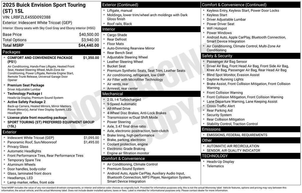 New 2025 Buick Envision Sport Touring image 45