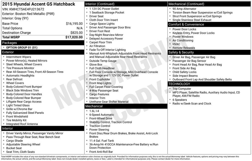 Used 2015 Hyundai Accent GS FWD image 35