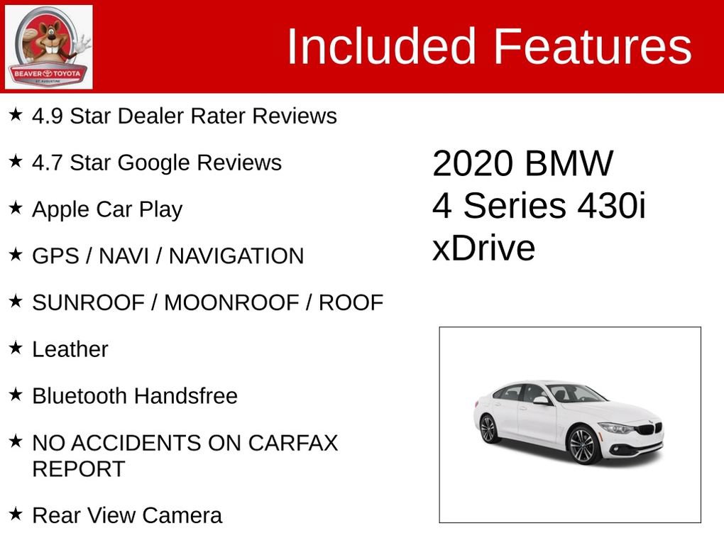 Used 2020 BMW 430i Gran Coupe xDrive w/ Convenience Package AWD/4WD image 4