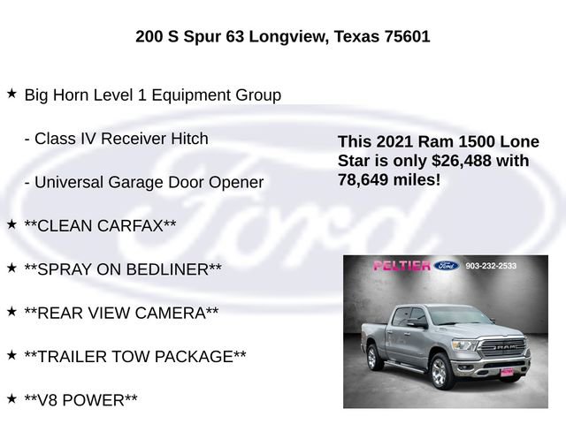 Used 2021 RAM 1500 Lone Star image 20