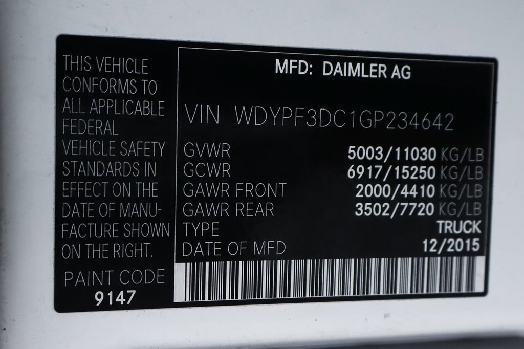 Used 2016 Freightliner Sprinter 3500 w/ High Idle Fixed Package image 39