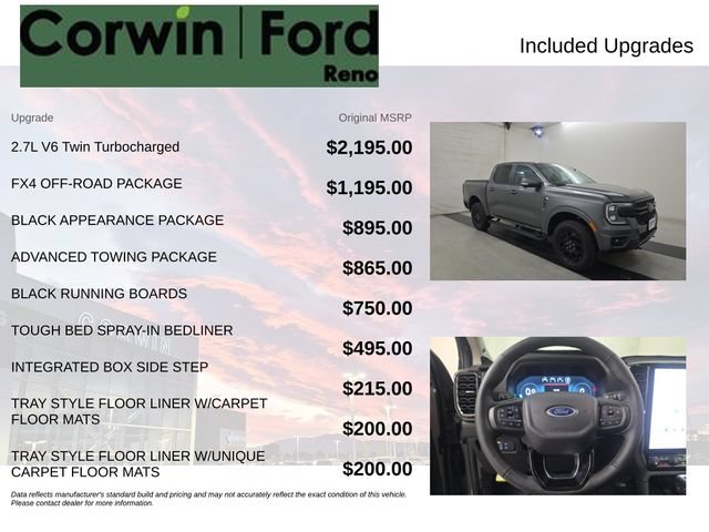 Used 2025 Ford Ranger Lariat w/ FX4 Off-Road Package AWD/4WD image 3