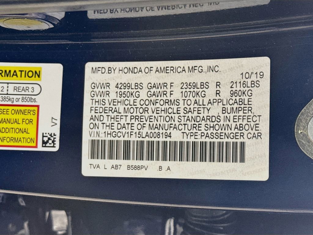Used 2020 Honda Accord LX image 30