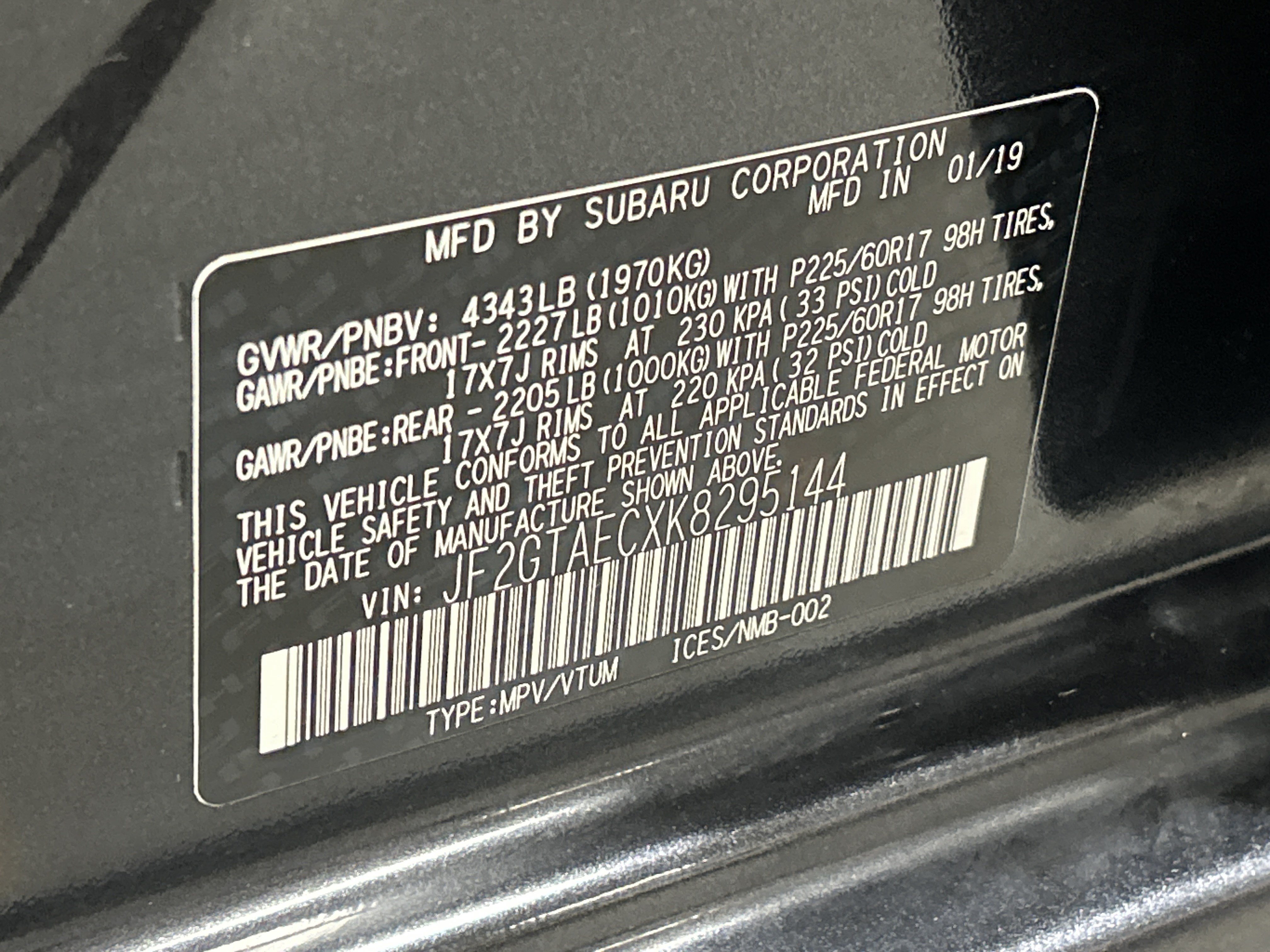 Used 2019 Subaru Crosstrek 2.0i Premium w/ Eyesight System AWD/4WD image 36