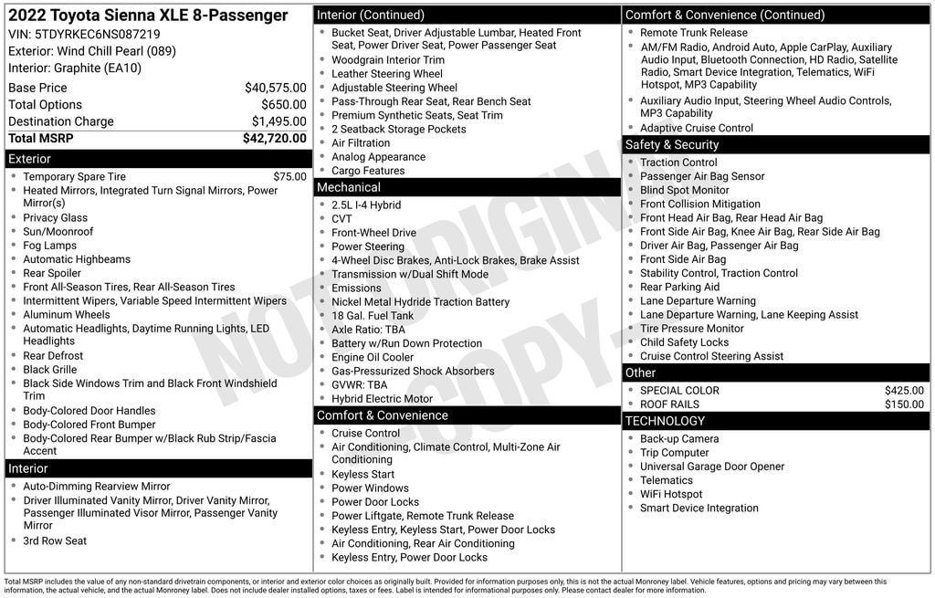 Used 2022 Toyota Sienna XLE FWD image 2