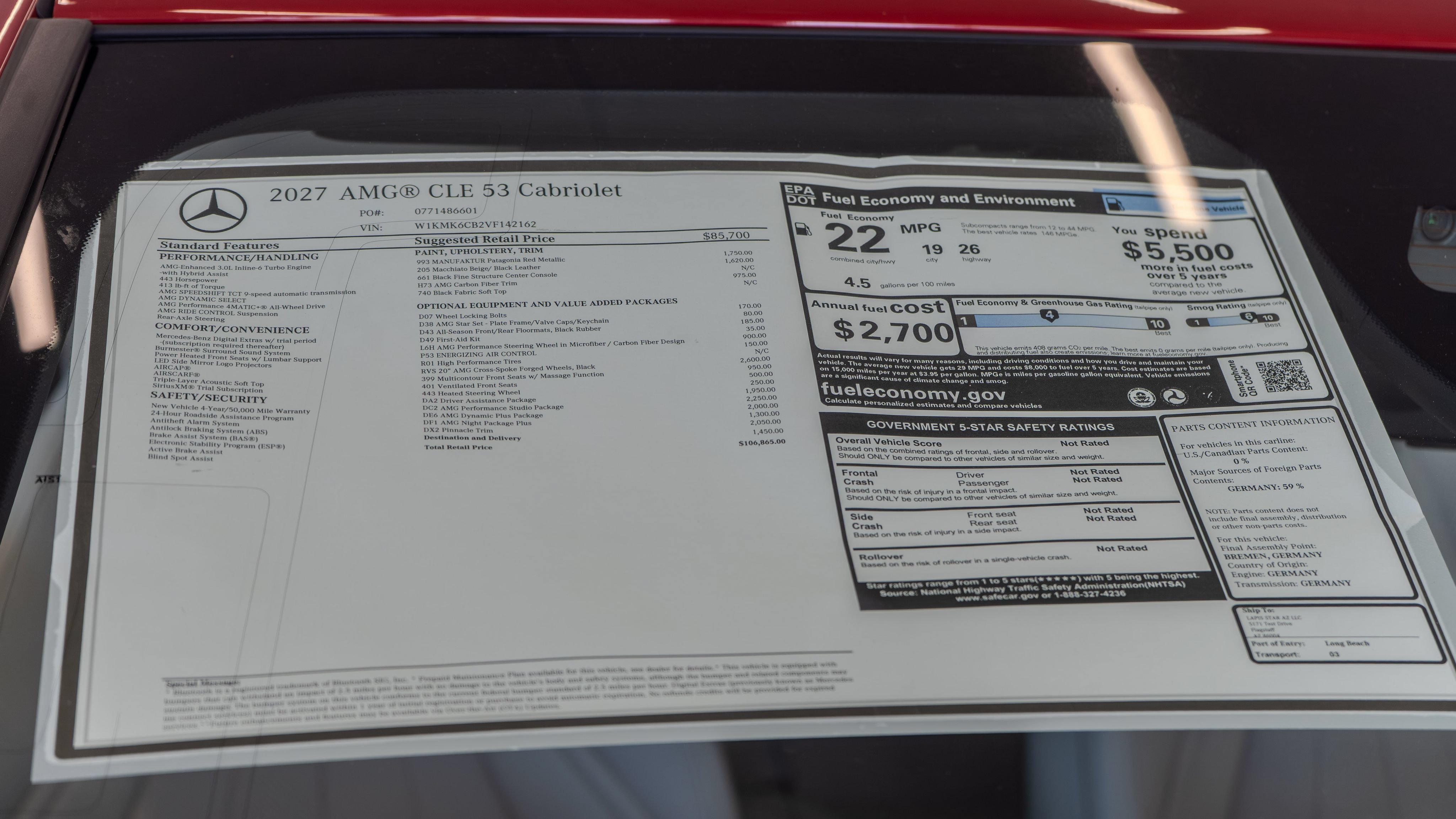New 2027 Mercedes-Benz CLE 53 AMG 4MATIC Cabriolet image 35