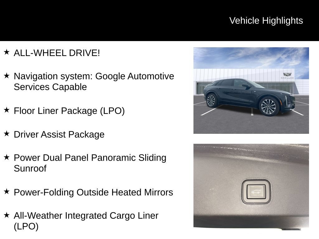 Certified 2024 Cadillac Lyriq Sport w/ LPO, Floor Liner Package AWD/4WD image 10