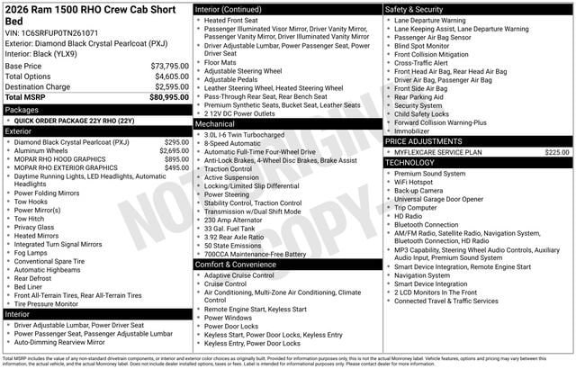 Used 2026 RAM 1500 RHO AWD/4WD image 2