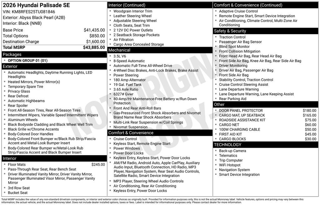 New 2026 Hyundai Palisade SE image 5