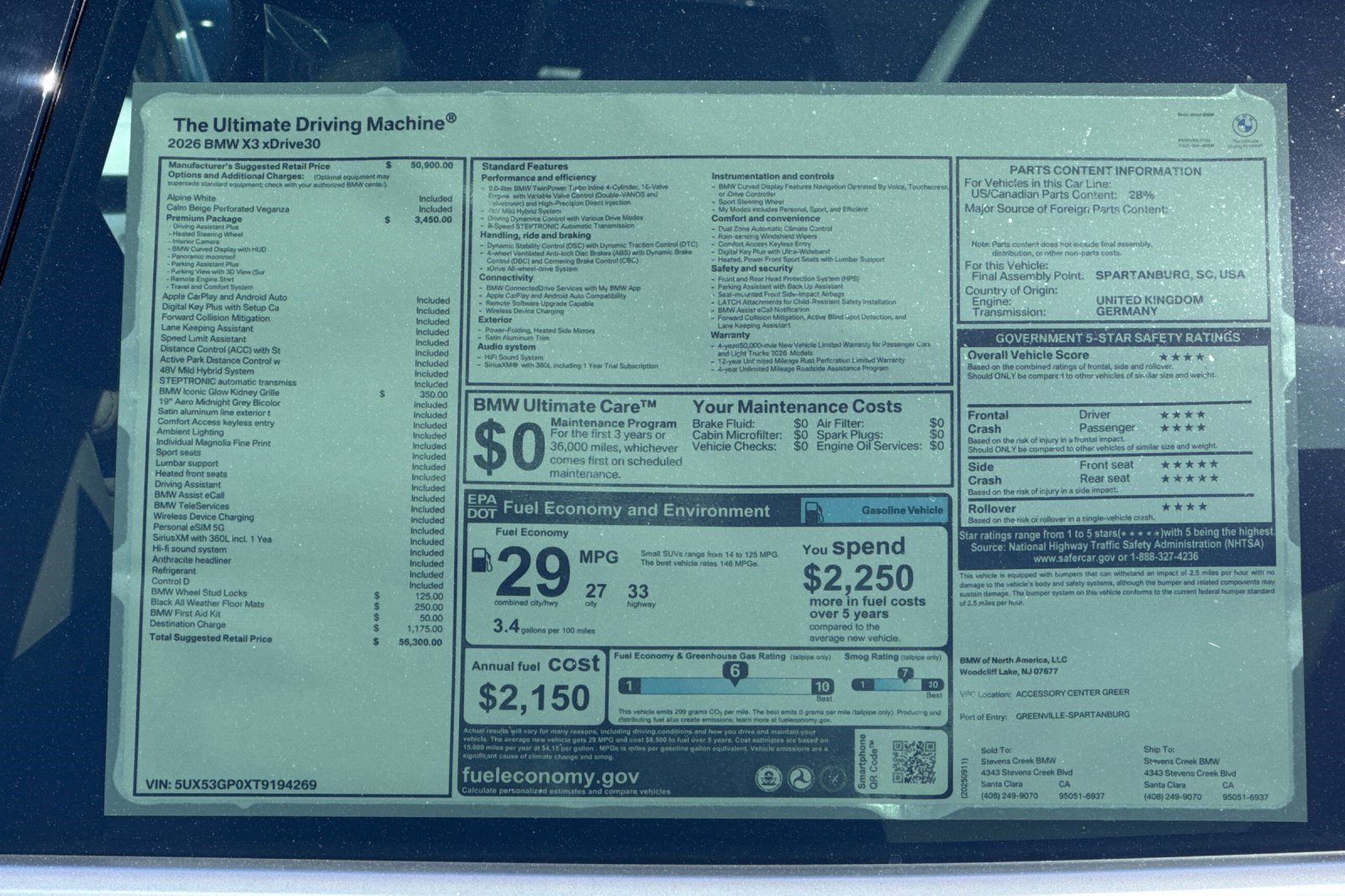 Used 2026 BMW X3 xDrive30i w/ Premium Package AWD/4WD image 28