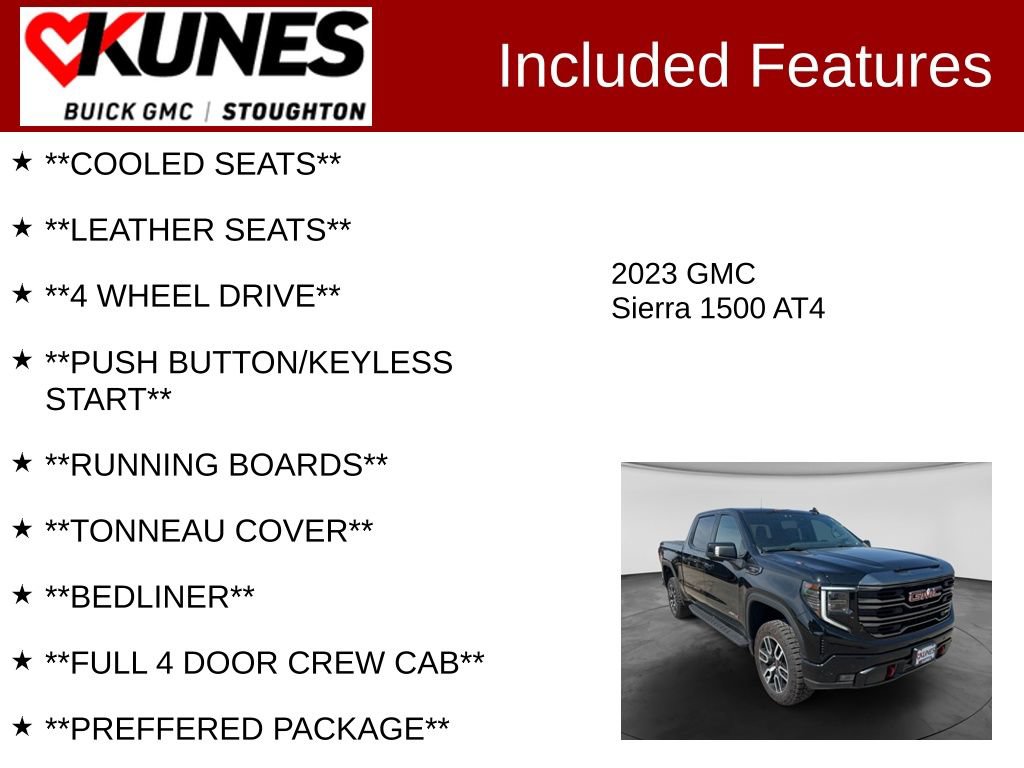 Used 2023 GMC Sierra 1500 AT4 w/ AT4 Premium Package AWD/4WD image 3