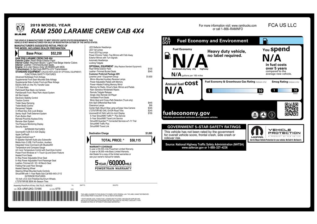 Used 2019 RAM 2500 Laramie image 9