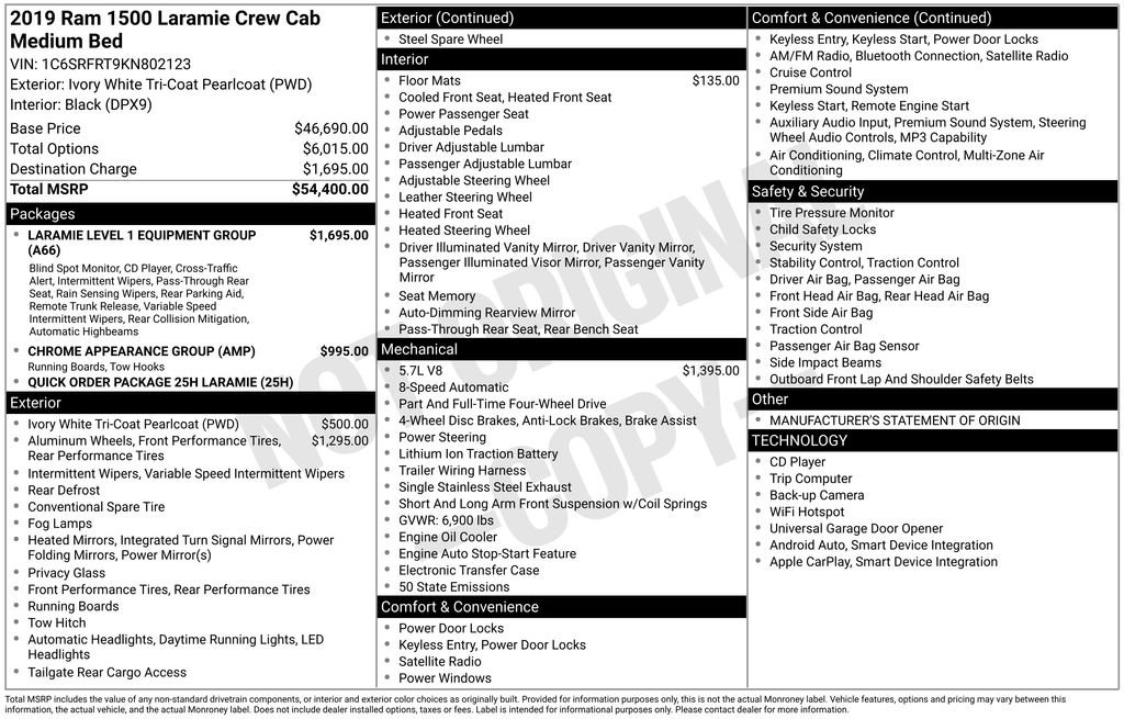 Used 2019 RAM 1500 Laramie AWD/4WD image 6
