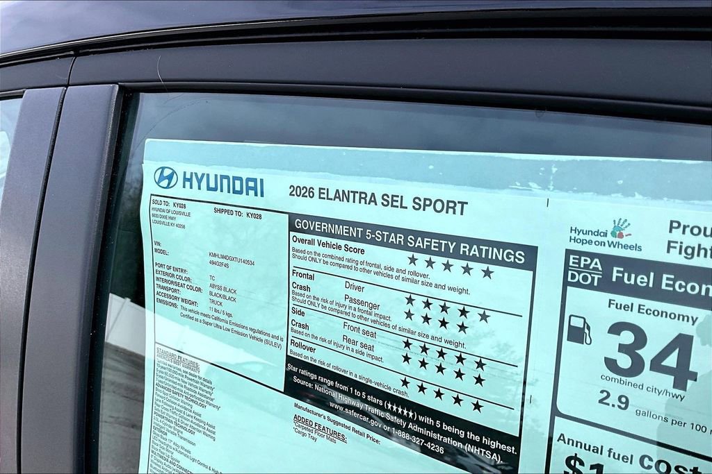 New 2026 Hyundai Elantra Sport image 14