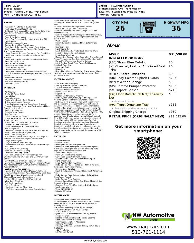 Used 2020 Nissan Altima 2.5 SL image 2