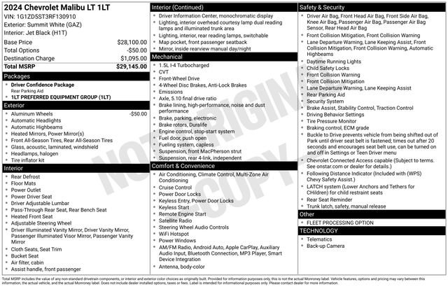 Used 2024 Chevrolet Malibu LT image 1