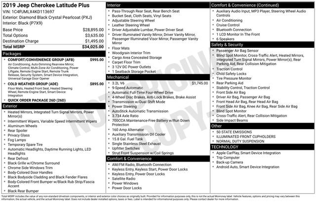 Used 2019 Jeep Cherokee Latitude Plus w/ Comfort/Convenience Group image 13