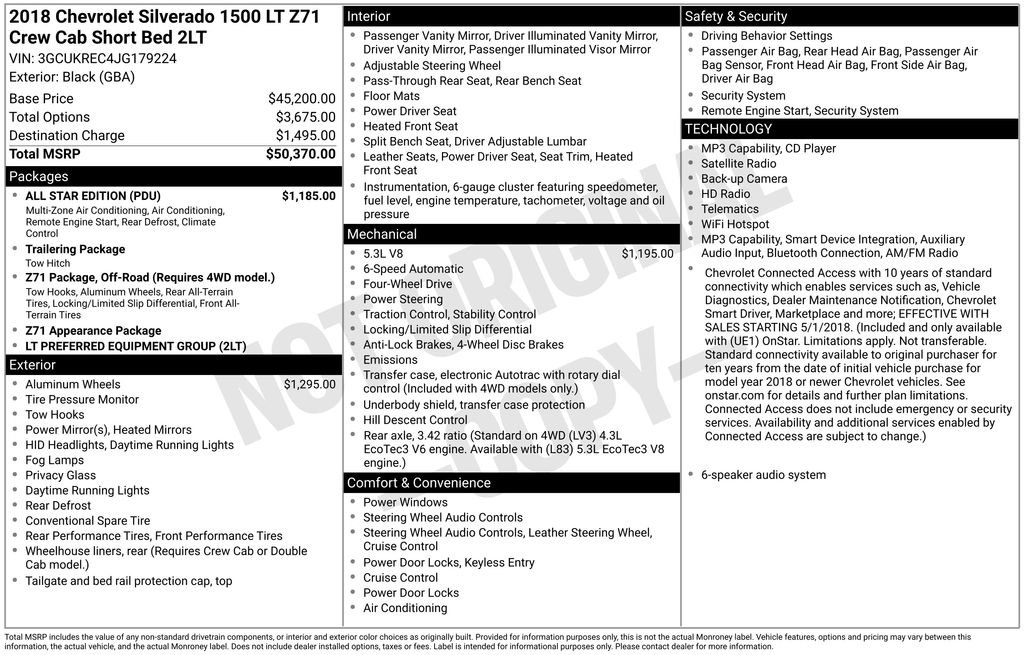 Used 2018 Chevrolet Silverado 1500 LT w/ All Star Edition AWD/4WD image 34