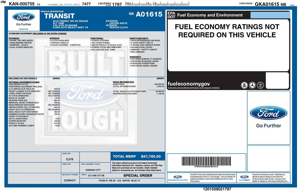 Used 2016 Ford Transit 350 XLT RWD image 32