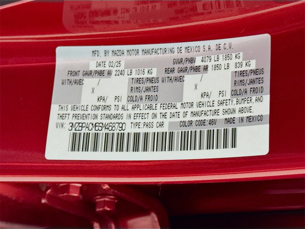 New 2025 MAZDA MAZDA3 s image 20