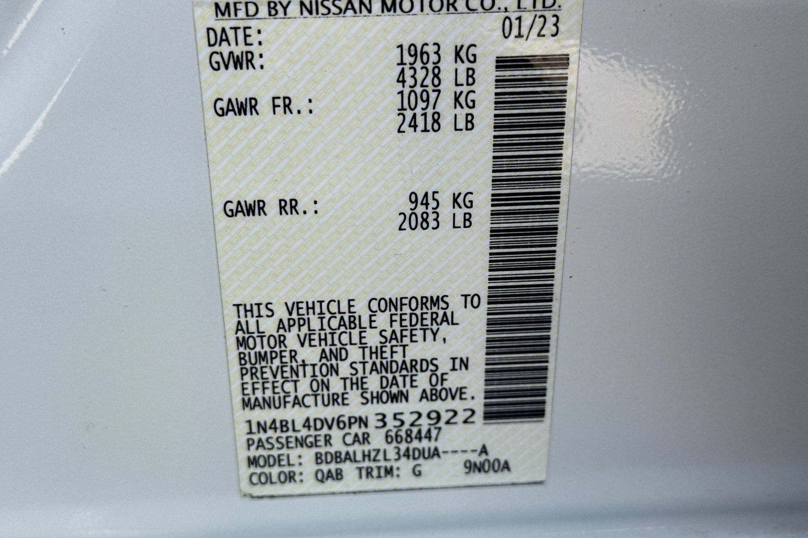 Certified 2023 Nissan Altima 2.5 SV FWD image 33