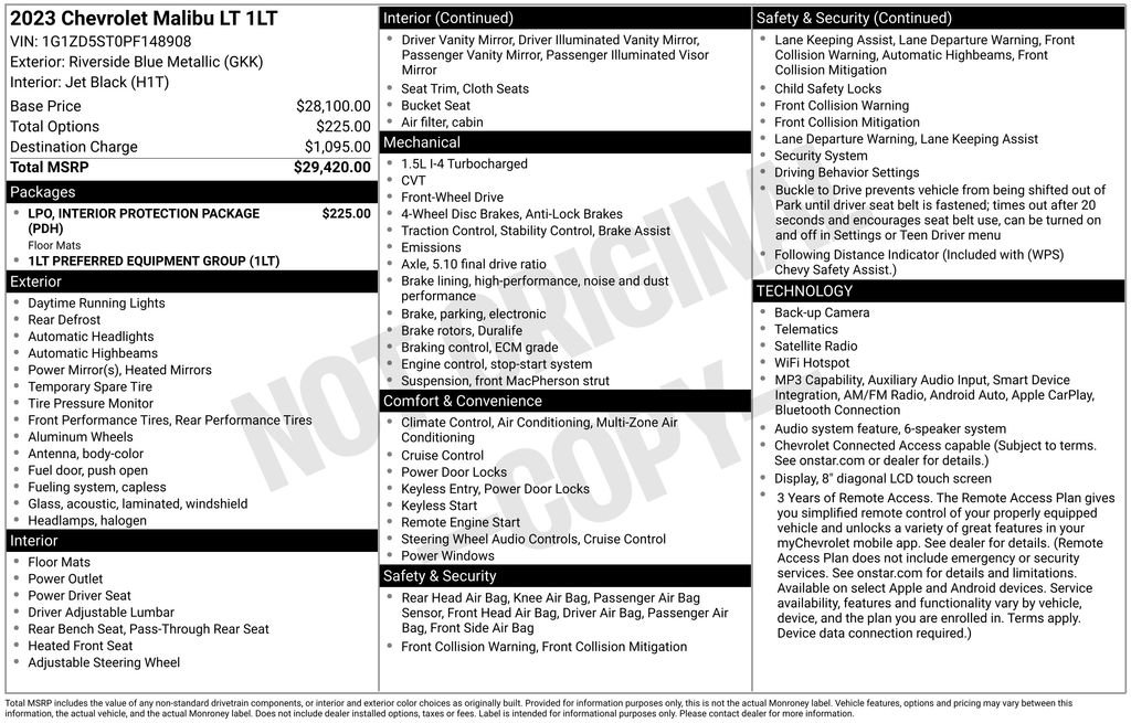 Used 2023 Chevrolet Malibu LT image 2