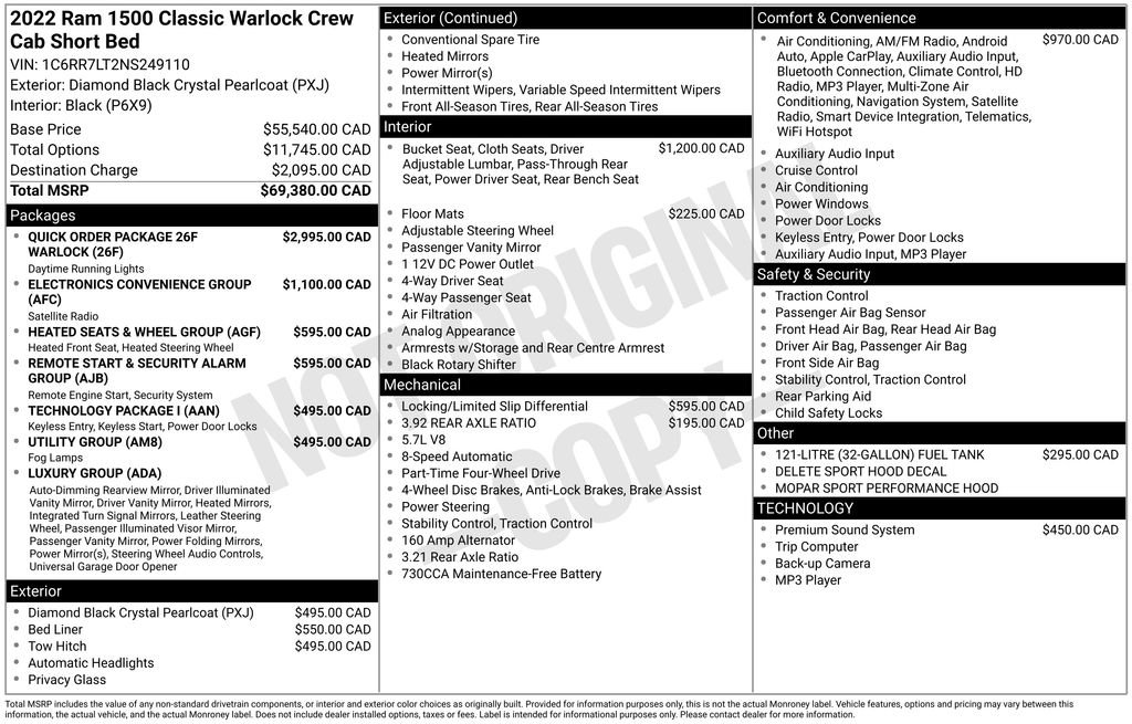 Used 2022 RAM 1500 Classic Warlock image 10
