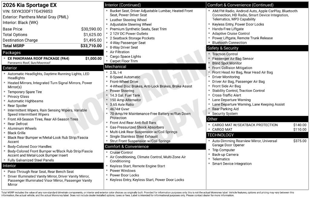 New 2026 Kia Sportage EX FWD image 5