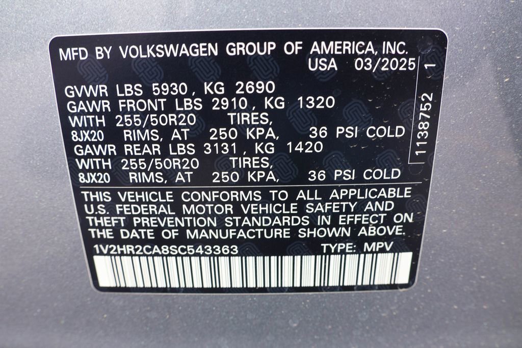 New 2025 Volkswagen Atlas SE image 45