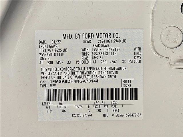 Used 2022 Ford Explorer XLT image 21