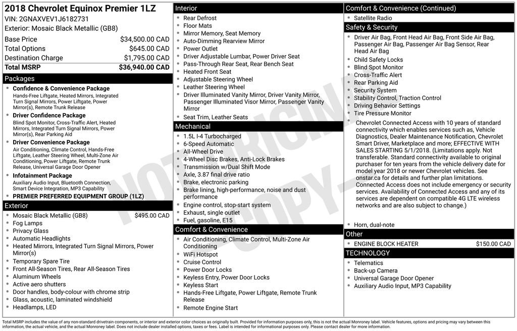Used 2018 Chevrolet Equinox Premier AWD/4WD image 14