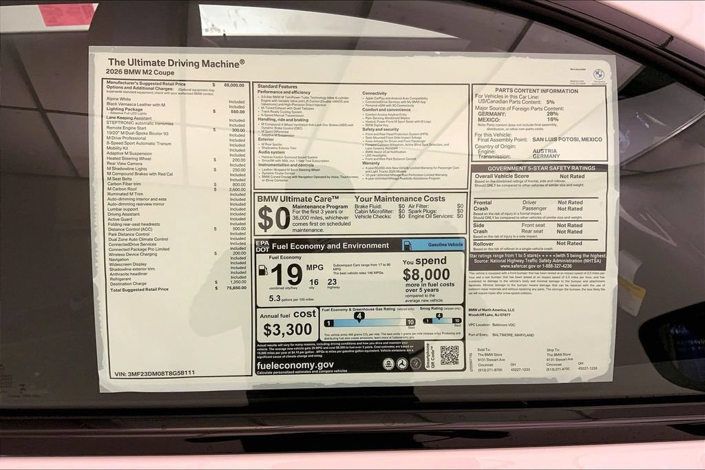 New 2026 BMW M2 w/ Lighting Package RWD image 12