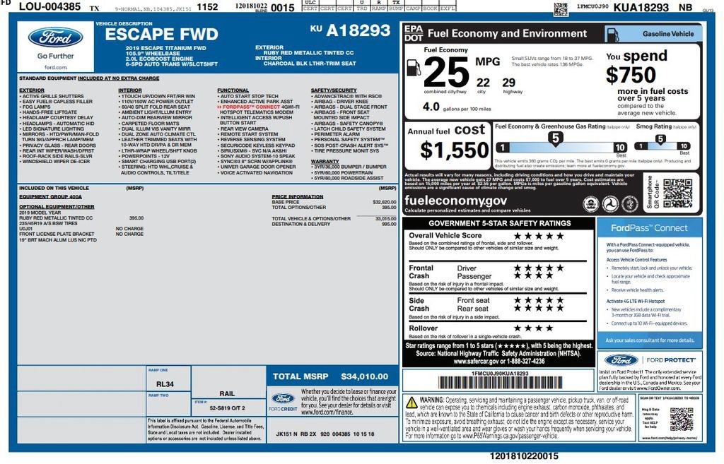 Used 2019 Ford Escape Titanium FWD image 4
