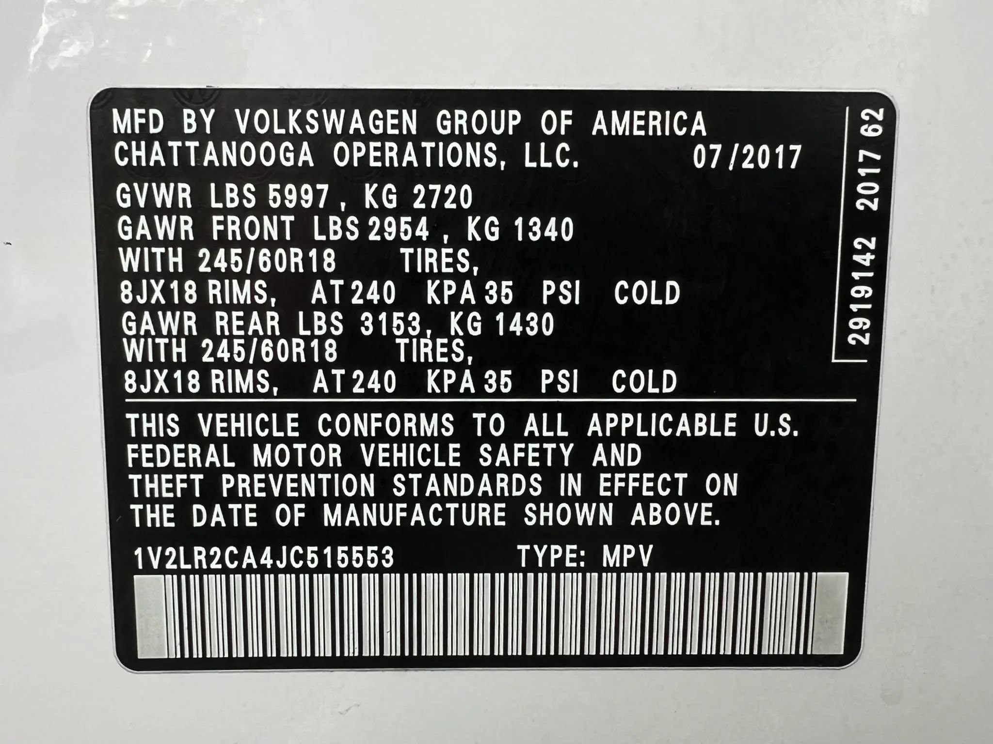 Used 2018 Volkswagen Atlas SE AWD/4WD image 52