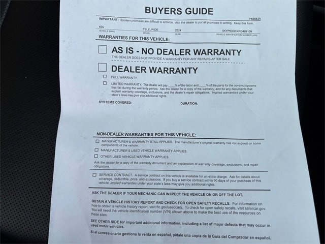 Used 2024 Kia Telluride S w/ S Sunroof Package image 48