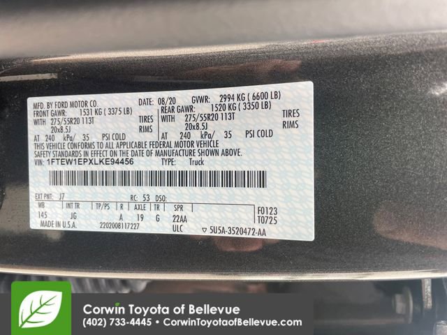 Used 2020 Ford F150 XL w/ Equipment Group 101A Mid image 41